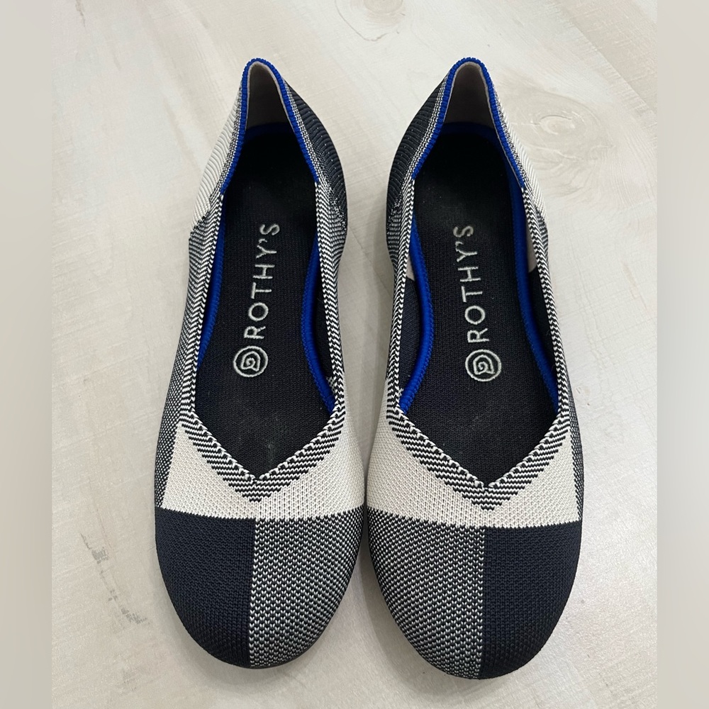 Rothy’s the flat black and white checker